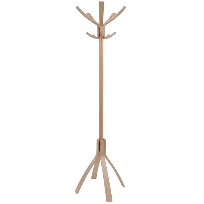 ALBA garderobestandaard CAFE, donker hout, 176 cm hoogte, 10 haken
